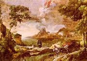 Gaspard Dughet Landscape with St.Augustine and the Mystery of the Trinity oil